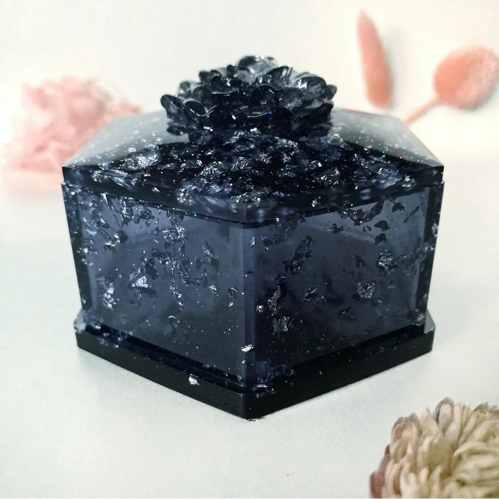 Hand Crafted Black Jewelry Organizer Box